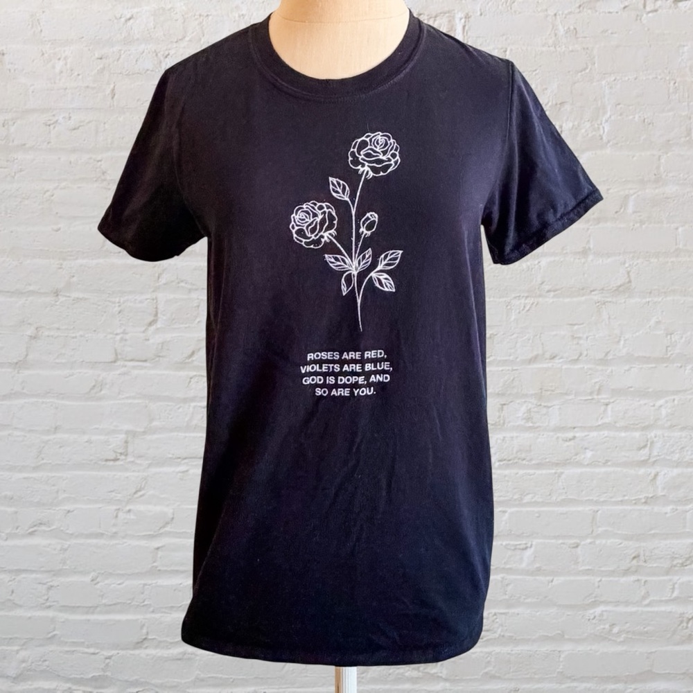 God Is Dope Floral Design Graphic T-Shirt